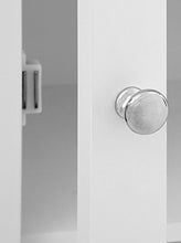 Premier Housewares 2402062 Gabinetto da Pavimento in Legno, Maniglie Cromate, Bianco