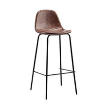 XuQinQin Nordic Style Bar sgabelli con Schienale Altezza Pub Chair Casa Bar Sgabelli da Cucina con Il poggiapiedi Sedie sedie in Pelle Artificiale sgabelli da Bar (Size : Large)