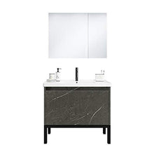 NgMik Arredo Bagno Bagno Bagno Cabinet Combinazione Lavello Spazzole da Terra WC per Servizi igienici Vanity Marble Bene (Color : Gray, Size : 47x81x85cm)