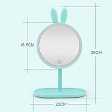 AJH Casa Specchio da toeletta Specchio da Trucco Specchio per Trucco Luce a LED 2 in 1 Lampada da Tavolo Rotonda Mini Specchio Portatile di Bellezza Specchi per Touch scr
