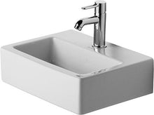 Lavabo Duravit Med Vero 45cm, Senza sfioratore, con Panca per Rubinetto, 1 Foro per Rubinetto, Bianco, colorazione: Bianco - 0704450041
