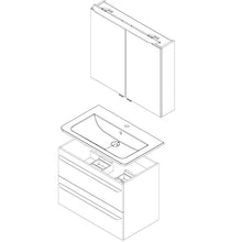 FACKELMANN - Set di mobili da bagno, 3 pezzi, colore: marrone chiaro