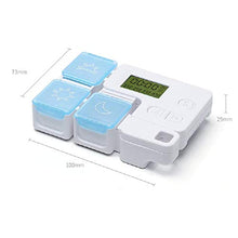 Healifty Portapillole Digitale 3 Scomparti Portapillole con Promemoria Allarme Farmaci Dispenser per Pillole Organizzatore Senza Batteria Rossa