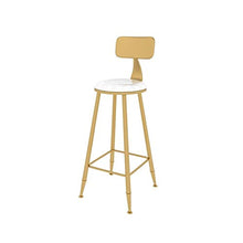 Sedia Da Pranzo Per Caffè, Sgabelli Da Bar In Metallo Industriale Sgabelli Con Schienale Rotondo Per Bar Per La Colazione Sgabello Da Camera Da Letto Per La Casa(Color:bianca,Size:65CM)