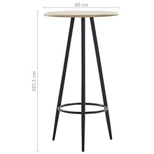 Tidyard 3 pz Set da Bar Moderno in MDF Acciaio e Similpelle,Set Tavolo e Sedie da Bar Moderni,Set Tavolo e Sedie da Cucina Moderni,Set Tavolo Rotondo/Quadrato e 2 Sedie Sgabelli con Schiena da Bar