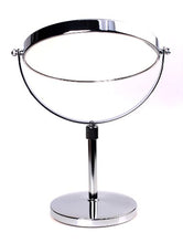 HIMRY Ingranditori 10X Specchi da Trucco, Regolabile in Altezza, Doppia Faccia, con Piedistallo, 8 Pollici Specchio Bagno da Tavolo, Specchio Rasatura, Specchio Cosmetico, Cromato, KXD3114-10x