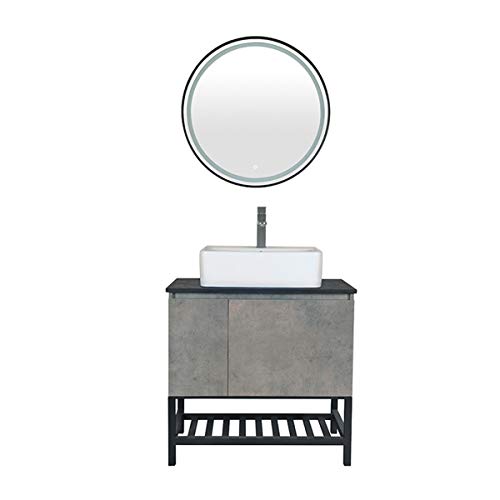 KCCCC Set di armadietto per Il Bagno Mobile da Bagno Combinazione di Lavaggio per lavabo per lavabo per lavabo Armadio di stoccaggio Moderno (Color : Gray, Size : 50x71x83cm)