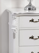 Simone Guarracino Luxury Design Comodino Gerald stile Barocco Moderno bianco laccato e foglia argento
