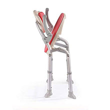 Adesign Sedia da Doccia con Maniglie, seggiolino da Doccia Imbottito Regolabile in Altezza, Handicap Anziani Antiscivolo disabile Bagno Vasca da Bagno sgabelli