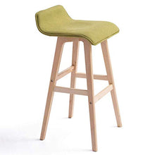 HTL Pratico Sgabello Sedia da pranzo semplice bar Sedia alta Sedia di legno solido creativo Bar Stool, sgabello alto, sgabello sedia moderna, Sgabello,Brunastro Verde 74 cm,A