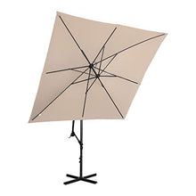 Uniprodo Ombrellone da Esterno Ombrello da Giardino Uni_Umbrella_SQ250CR (Crema, Rettangolare, 250 x 250 cm, 180 g/m2, Inclinabile)