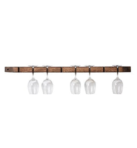 Portabottiglie in Legno Supporto a Muro | Portabottiglie da Vino Vintage fissato al Muro | Porta Vino Rustico | Rack portaoggetti per scaffali a Parete | Porta Bicchiere da Vino sospeso