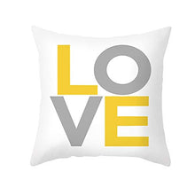 Federe Cuscini Divano 45X45,Fodere Per Cuscini, Motivo Geometrico Grigio Giallo Semplice Nordico, Fodera Per Cuscino Lombare Per Divano Da Ufficio, Set Di 4 Articoli Per La Decorazione Della Casa, Cor