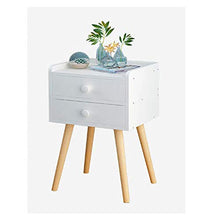 Comodino, Gambe Moderne di Legno del cassetto del Comodino del Comodino dei comodini del Comodino Moderno del sofà for la casa Pratico e Versatile (Color : White, Size : 33 * 29 * 54cm)
