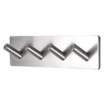 Gancio bagno cucina 4 ganci autoadesivi ganci in acciaio inox impermeabile porta fissato al muro appendiabiti ganci cappotto accappatoio asciugamani ganci for cucina bagno soggiorno Gancio per asciuga