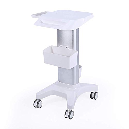 DHR- Carrello pratico- Carrello medico resistente con le ruote, carrello bianco di rotolamento for la STAZIONE TERMALE dei capelli del salone di bellezza, tabella dello strumento di bellezza Bagagli s