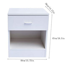 LICHUAN Tavolo da Comodino Bianco Comodino da Comodino Tavolino Slim End Table con cassetto e ripiano per stoccaggio per Soggiorno Camera da Letto
