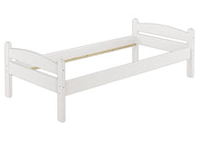 Erst-Holz Solido Bianco Letto Anche per Bambini 100x200 in Pino massello con doghe rigide 60.32-10W