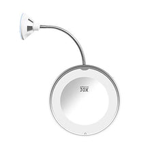 Kaper Go Ingrandimento 10X LED Rotazione a 360 Gradi Ventosa Tubo in Metallo Specchio Rotondo/Specchio/Specchio Appeso