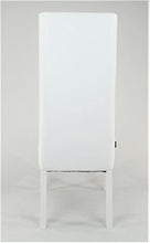 Tommychairs - Set 4 sedie modello Luisa per cucina bar e sala da pranzo, robusta struttura in legno di faggio verniciata bianco, seduta e schienale imbottiti e rivestiti in pelle artificiale bianco