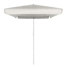 LZQ - Ombrellone rettangolare 185 x 140 cm, da giardino, altezza regolabile: 135 cm ~ 225 cm, colori: grigio scuro/beige/tortora/blu.
