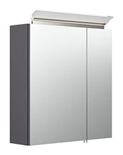Set di mobili da bagno Firenze 60 (4 parti/C) antracite e armadio a specchio