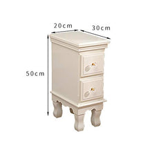 Comodino HAIZHEN Mobili da Camera da Letto Stretto in Legno massello Nordico Mobili 2 cassetti/Tovaglietta/Larghezza-20CM