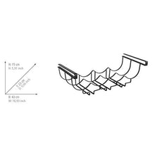 WENKO Portabottiglie di vino e portabicchieri - Pensile per armadio della cucina per 6 bicchieri e 4 bottiglie, Metallo, 43 x 15 x 23 cm, Nero