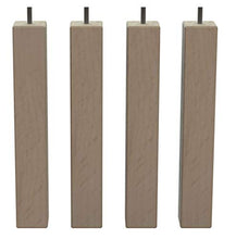 MEGALUXFRANCE - Set di 4 piedi per letto, mobili, per divano in legno di faggio massiccio, 46 x 46 x 300 mm