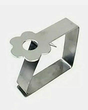 2 Fermatovaglia In Metallo Con Fiore Gancio Ferma Tovaglia Tavolo Vento Clip