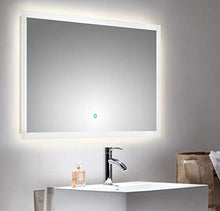 Mobile bagno curvo Bella 100cm grigio cemento con specchio a LED 100cm