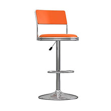 XINGLEI Sgabelli da Bar Sgabelli da Bar Moderni ed Eleganti in Pelle da Cucina Sgabelli da Bar Regolabili in Altezza Adatto per sedie da Pranzo per Famiglie e Affari (Color : Orange, Size : 60~80cm)