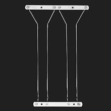 Vetro Dimensioni Holder: 34 * 21,8 * 11,6 Centimetri, MICLAN Doppia Fila in Acciaio Inox Hanging Wine ZhangguoHao