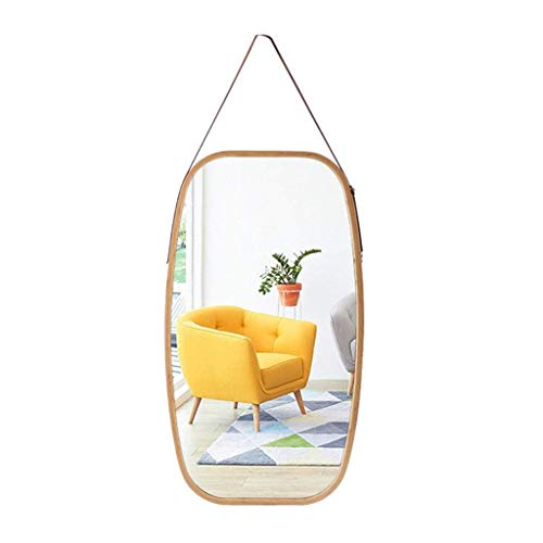 LLG Household Items& Soggiorno specchi a Parete di Legno di Grandi Dimensioni, Decorativo Specchio da Toilette Bagno Dressing Specchio Specchio da rasatura Specchio Acrilico