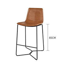 XIAOQIAO Sgabelli da Bar, seggioloni ad Altezza Fissa, sedie da Bar Alte con Schienale, Design dello Schienale Comodo ed ergonomico, Industriale e Facile da Pulire