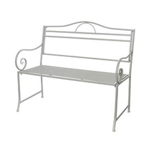 KASANOVA Panchina da Esterno in Ferro - Panca da Giardino per 2 Persone - Dimensioni 116x92x48 cm - Portata Max 250 kg - Colore Grigio