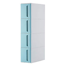 Comodino Fondo Con Ruote Design 4 Cassetti Semplice E Moderno Mensola Salvaspazio Casa Camera Da Letto Creativo Armadietto 17X45X84CM FANJIANI (Colore: A)