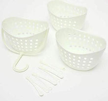 MaikcQ - Cestino portaoggetti pieghevole da appendere, ripiano multifunzione in plastica, utilizzato in cucina, camera da letto, bagno (giallo)