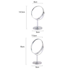 PRENKIN 2pcs 360 Gradi di Rotazione HD Double Sided Trucco Desktop Mirror in Acciaio Inox a Specchio ingranditore