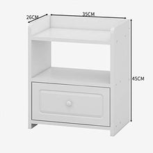 Comodini Bianco con Cassettiera, Tavolino in Legno Modern Simple Bedroom Night Stand Storage Unit MDF (Dimensioni : 1 Drawer)