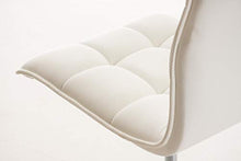 CLP Sgabello Lavoro Peking in Similpelle I Sgabello Ufficio Imbottito I Sgabello Studio, Colore:Bianco