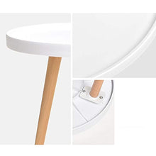 TONG HXF- Piccolo tavolino in Legno 50 * 50 * 45cm mobili arredati Soggiorno Balcone casa e Ufficio Tavolo Durevole (Color : White, Size : 50 * 50 * 45cm)