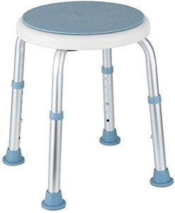DZX Sgabelli da Doccia, Sgabello da Bagno con Sedile Antiscivolo, ausilio da Bagno Rotondo Girevole in Altezza Regolabile, Donna Incinta/anziana /, 35x35x49cm, Sgabello da Bagno per Anziani