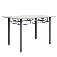 Casaria Set Tavolo e 4 Sedie da Soggiorno Bianco 5 pz Tavolo Arredamento Salone Cucina Sala da Pranzo Tavolo da Pranzo con sedie Cucina Moderno Set Tavolo e sedie