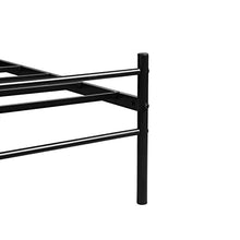 DORAFAIR Letto Matrimoniali Moderni Letto di Metallo Frame Stabile Nessun Rumore 140x200cm Nero