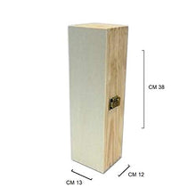 IMBALLAGGI ALIMENTARI PZ 1 Cassetta Porta Champagne (1 Bottiglia) Scatola in Legno di Pino Naturale CM 12 X 13 Alta CM 38 PORTABOTTIGLIE