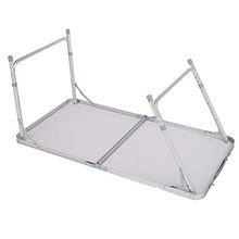 FGWE - Tavolo pieghevole multiuso portatile, 120 x 60 x 70 cm, colore: Bianco, Beige