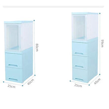 TXXM fabbricazione Cassettiera Cucitura armadio cassetto di stoccaggio slot armadio bagno cucina rack di stoccaggio (Colore: Blu, Dimensioni: B)