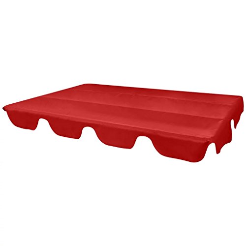 Shengfeng Copertura Baldacchino di Ricambio per Dondolo da Giardino Rosso 249x185 cm.Copertura Gazebo Copertura pergolato Copri pergolato Copertura Impermeabile Copertura Esterno