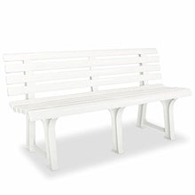 Tidyard Panchina da Giardino 145,5 cm in Plastica Bianca,Panchina da Esterno, 145,5 x 49 x 74 cm Bianco